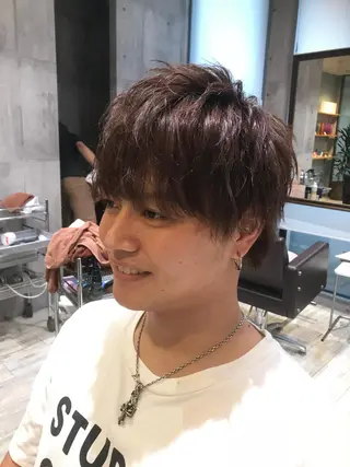 ショート カラー パーマ ヘアアレンジ メンズ キッズ ネイル マツエク・マツパ EnBlesS西宮 マンツーマン神道有基のヘアスタイル