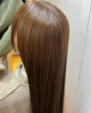 カラー ひなこ♡縮毛矯正/ 艶カラー🤍透明感のヘアスタイル