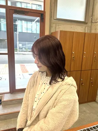ロング カラー 顔周りレイヤー/ ふわあいりのヘアスタイル