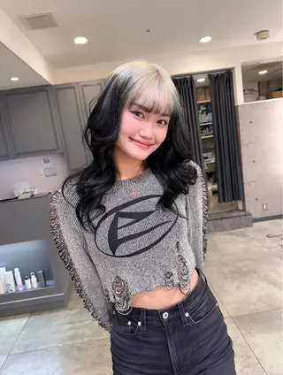 セミロング カラー 髪質改善 Noe心斎橋店のヘアスタイル