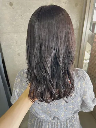 セミロング パーマ ボブパーマコテ巻き風 パーマNo1深江秀平のヘアスタイル