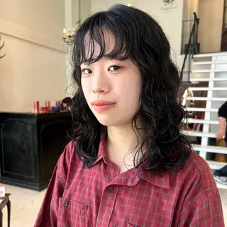 セミロング 金城 愛海のヘアスタイル