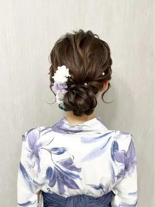 ミディアム ヘアアレンジ ヘアセット専門店 Rのヘアスタイル