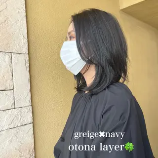 ミディアム カラー 黒崎 勝巳のヘアスタイル