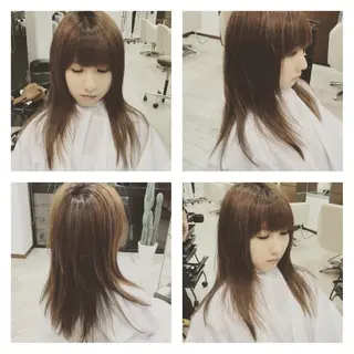 ロング カラー パーマ ヘアアレンジ メンズ キッズ ネイル マツエク・マツパ ドライ カット✂️髪質改善のヘアスタイル