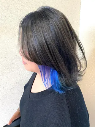 ミディアム カラー 中川 茜里のヘアスタイル