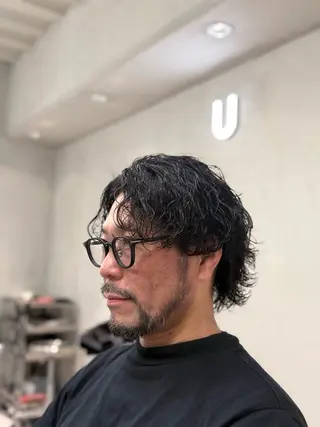 ミディアム パーマ メンズ 渋谷/パーマ /フェード/ 千尋のヘアスタイル