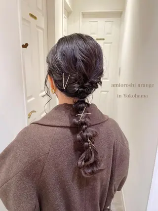 ロング ヘアアレンジ シールエクステ横浜 🐏☁️miminaのヘアスタイル