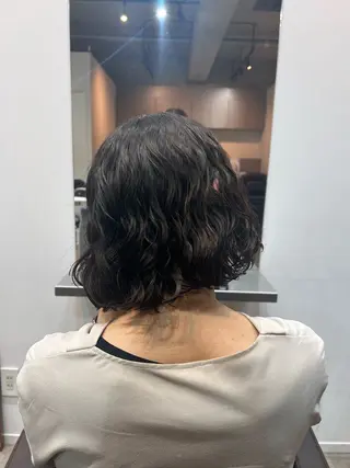 ミディアム 🌿朝5分でお洒落 パーマスタイル🌿のヘアスタイル