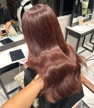 セミロング カラー トレンド甘めガーリー Mizuki☁️🫧のヘアスタイル