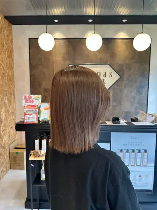 ミディアム カラー 暖色カラー得意🔥 栗俣嵐のヘアスタイル