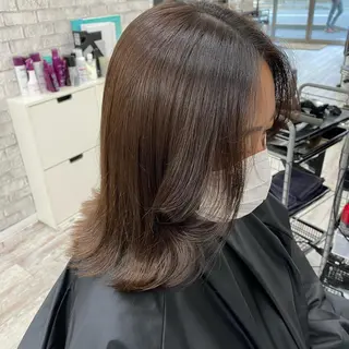 ミディアム カラー パーマ ヘアアレンジ メンズ キッズ ネイル マツエク・マツパ アイブロウ 似合わせカラー♡髪質 改善🎀サトカ🍒のヘアスタイル