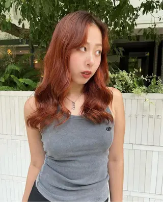 セミロング カラー 🩷ハイトーン透明感 レイヤー🩷ユリカのヘアスタイル