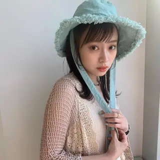 セミロング カラー stylist店長 岡本真依のヘアスタイル