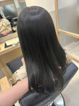 ロング 艶髪韓国ヘア 💘小笠原涼華のヘアスタイル