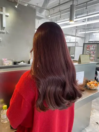ロング カラー ハイトーンカラー🩵 指名多数💗横山聖奈のヘアスタイル