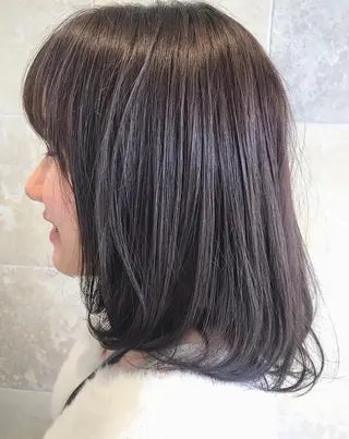 ミディアム カラー 田中 あかねのヘアスタイル