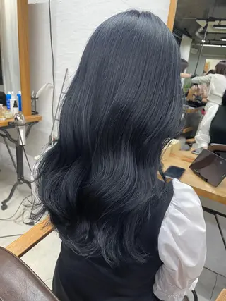 ロング カラー 韓国ヘア/暖色カラー 新美多英のヘアスタイル