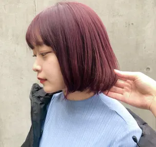 ミディアム カラー ウルフカット ハッシュカット/七海のヘアスタイル
