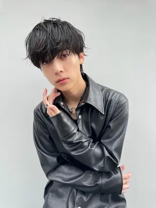 ショート カラー パーマ メンズ モテ髪クリエイター 【成田修平】のヘアスタイル