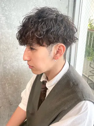ミディアム パーマ メンズ メンズ似合わせ🪞 kotoriのヘアスタイル