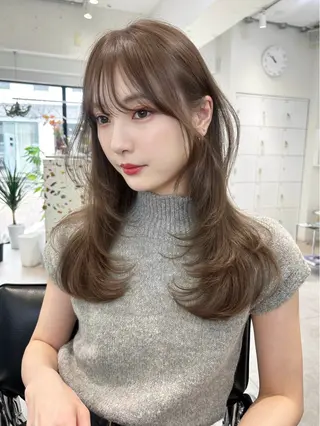 ロング カラー ✨レイヤーカット 海外ヘア/原宿✨のヘアスタイル