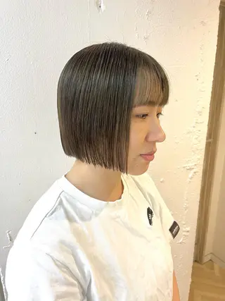 ショート カラー 透明感カラー/ 髪質改善/レイヤーのヘアスタイル