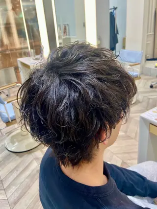 パーマ メンズ レディースモデル募集 綾坂のヘアスタイル