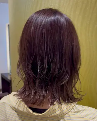 ミディアム カラー ヘアアレンジ 藤原 智恵のヘアスタイル