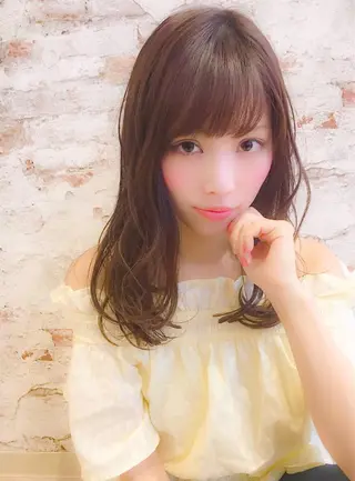 ミディアム カラー ヘアアレンジ Watai 艶髪 當間 大知のヘアスタイル