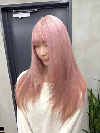 ロング カラー ブリーチ　ハイトーン 特化🌈フジタハルキのヘアスタイル