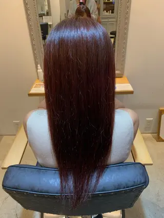ロング カラー 湯川 未咲希のヘアスタイル