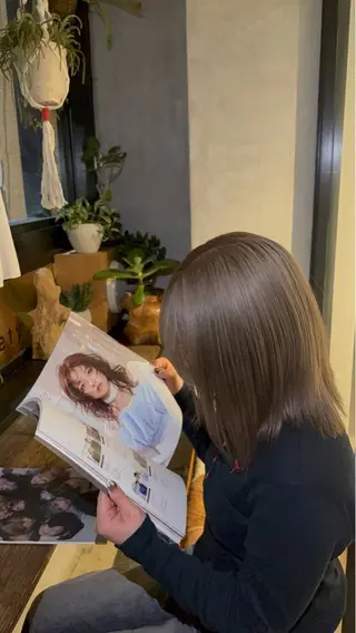 ミディアム カラー 大川 陽向のヘアスタイル