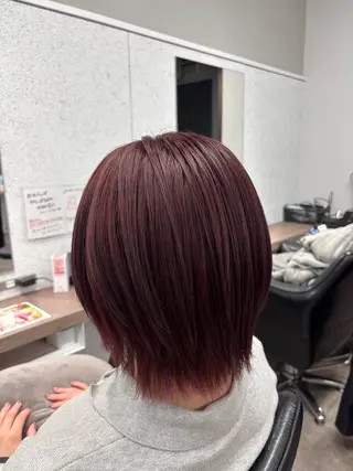 ミディアム カラー ボブ/透明感カラー/ 髪質改善/🌙/ルナのヘアスタイル