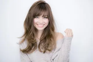 セミロング カラー パーマ ヘアアレンジ メンズ キッズ マツエク・マツパ アイブロウ Endearing 銀座/レイヤーカットのヘアスタイル