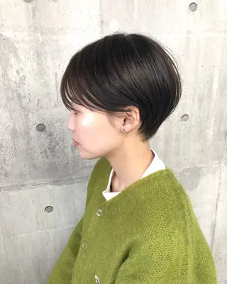 ショート カラー ショート、韓国メンズ ヘアのかつらぎのヘアスタイル