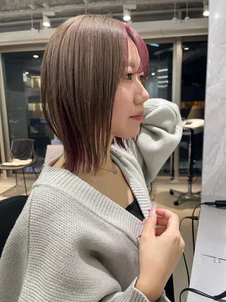 ミディアム カラー 【代表】 辻龍樹のヘアスタイル