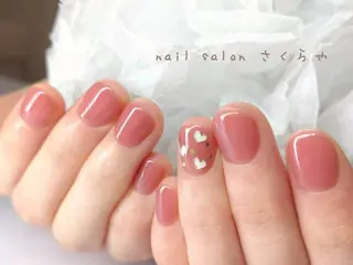 ショート さくらや❤ パラジェル使用のネイルデザイン