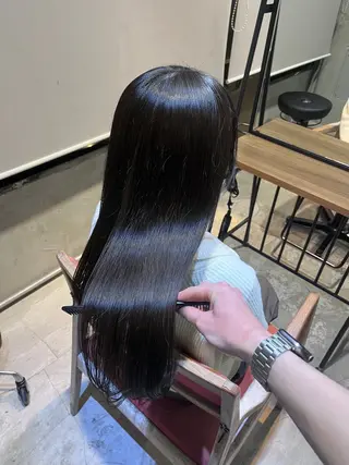 セミロング カラー ヘアアレンジ 🫧艶髪矯正 髪質改善🫧 大介のヘアスタイル