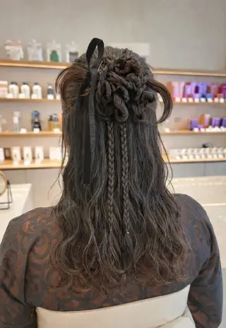 ヘアアレンジ ＭＩＹＵ/透明感 渋谷/ベージュカラーのヘアスタイル