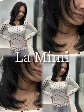 セミロング カラー La Mimiのヘアスタイル