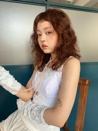 セミロング YUUKI/ウルフ .ボブパーマのヘアスタイル