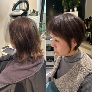 ショート カラー 🌸SAORI /透明感カラー🌸のヘアスタイル