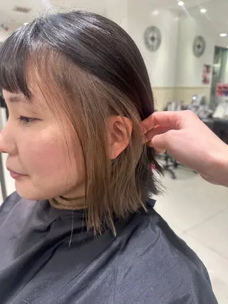 カラー レイヤー 艶々カラーのヘアスタイル
