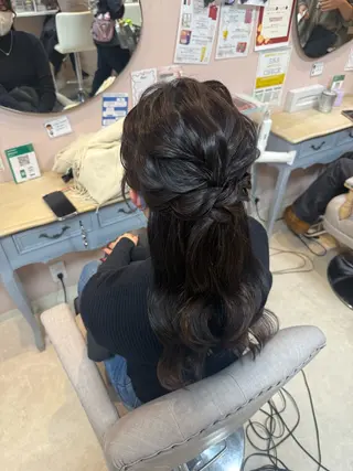 ロング ヘアアレンジ オレンジポップ みりゅうのヘアスタイル