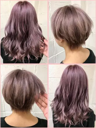 セミロング カラー 佐伯 りょうのヘアスタイル