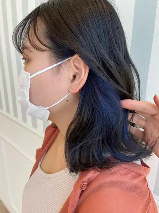 ミディアム カラー 透明感カラー 松田晃代のヘアスタイル