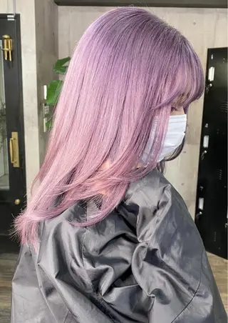 セミロング カラー レイヤーカット特化 💜SARIのヘアスタイル