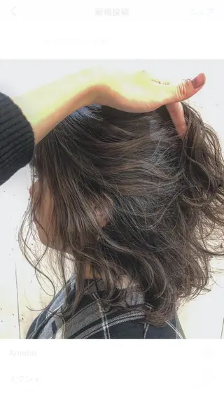 ミディアム カラー ストレート🌹カラー お任せを🌈bucoのヘアスタイル
