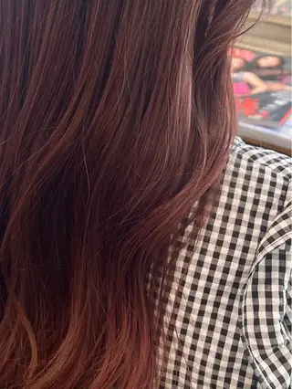 ロング カラー 暖色カラー🍒 yume ໒꒱のヘアスタイル